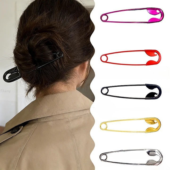 Versatile Safety Pin Hair & Bag Accessory