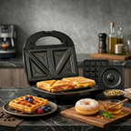 Double-Sided Heating Sandwich Maker with Removable Non-Stick Plates