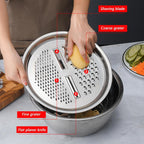 3-in-1 Grater, Colander & Mixing Bowl