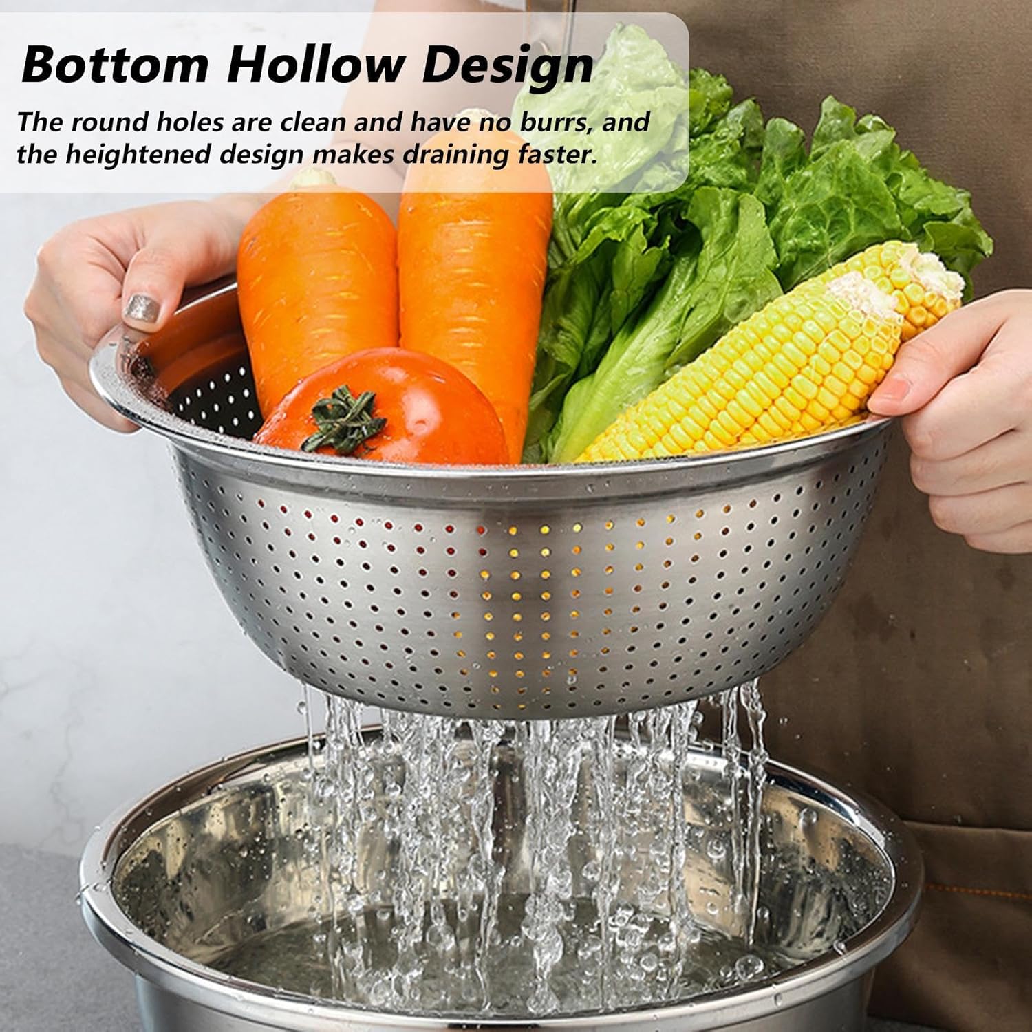 3-in-1 Grater, Colander & Mixing Bowl