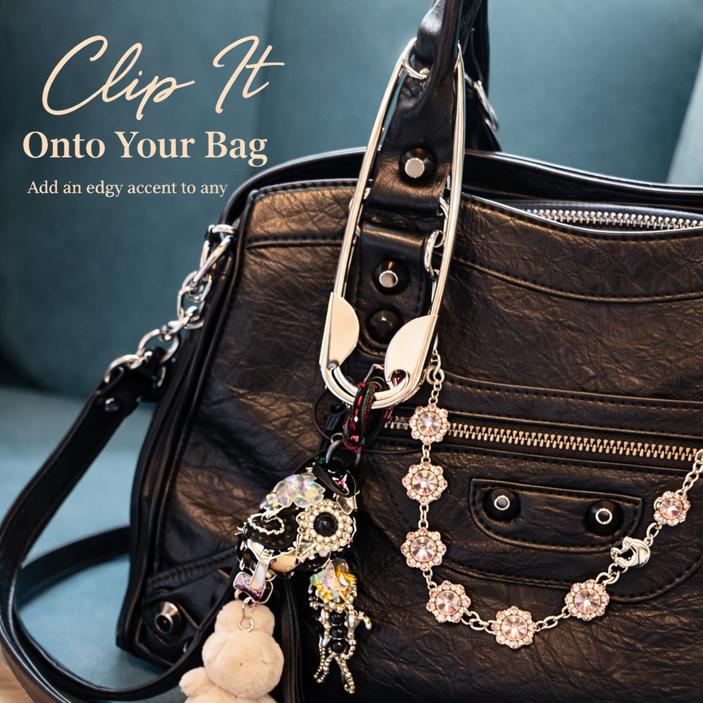 Versatile Safety Pin Hair & Bag Accessory